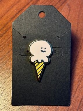 Ice Cream Cone Enamel Lapel Pin Brooch Statement Jewelry Gift